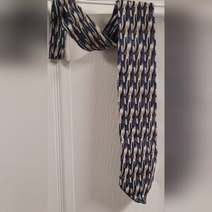 Mens GIORGIO ROSSINI Stylish Blue & Beige Patterned Tie
